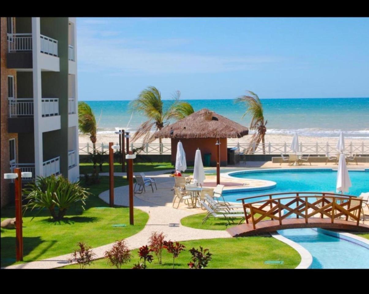 Apartamento Vista Total Do Mar Uma Cobertura A 400M Do Beach Park No Porto Das Dunas Aquiraz Condominio Terramaris Piscina Ampla Parque Infantil Sauna Estacionamento Privado Ngoại thất bức ảnh
