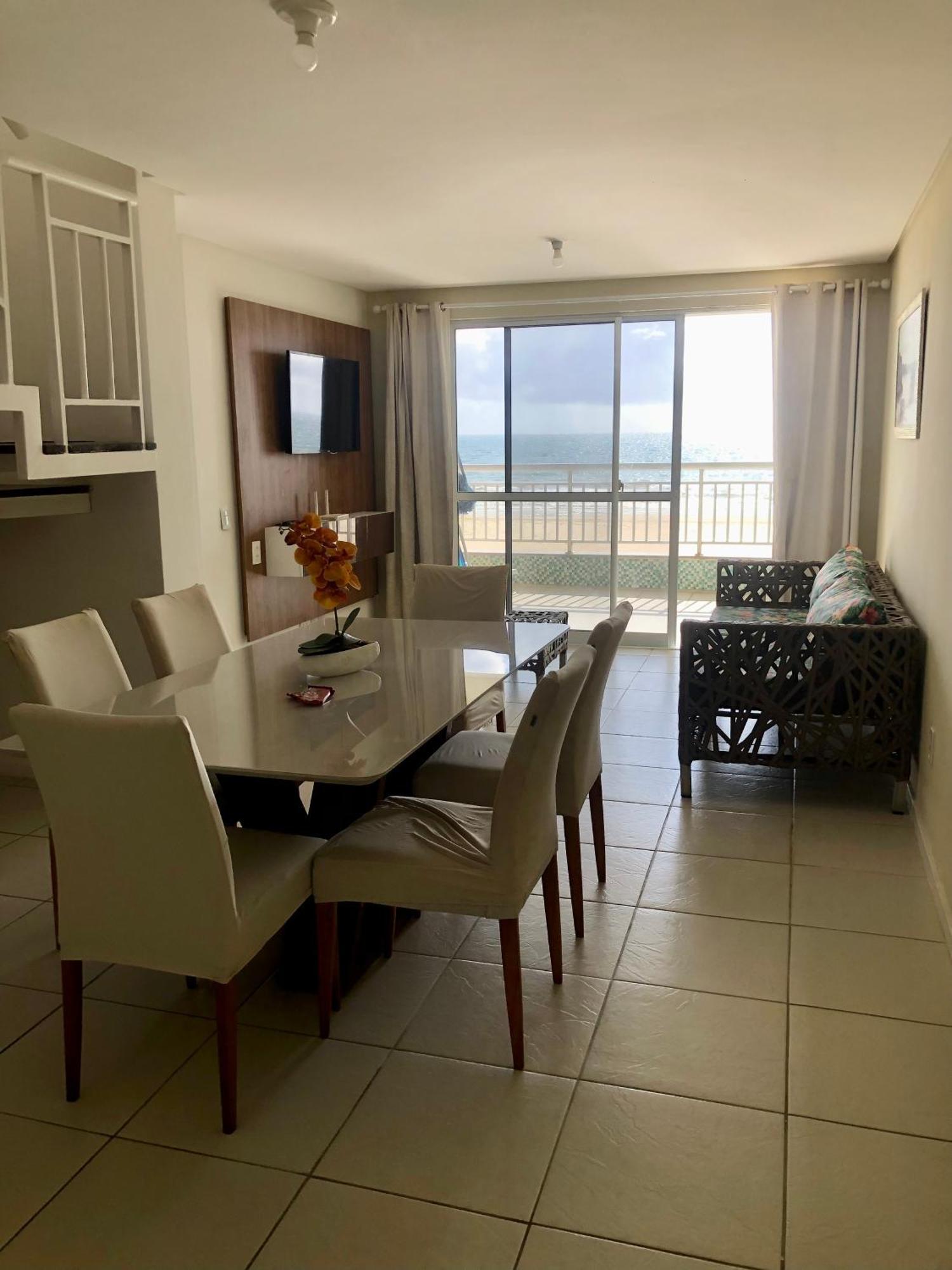 Apartamento Vista Total Do Mar Uma Cobertura A 400M Do Beach Park No Porto Das Dunas Aquiraz Condominio Terramaris Piscina Ampla Parque Infantil Sauna Estacionamento Privado Ngoại thất bức ảnh