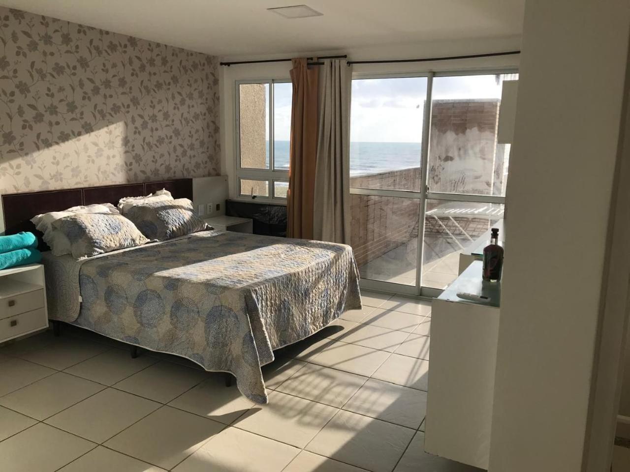Apartamento Vista Total Do Mar Uma Cobertura A 400M Do Beach Park No Porto Das Dunas Aquiraz Condominio Terramaris Piscina Ampla Parque Infantil Sauna Estacionamento Privado Ngoại thất bức ảnh